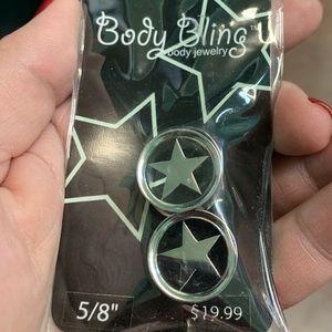 5/8” Stainless steel w/stars gauges tunnels flares